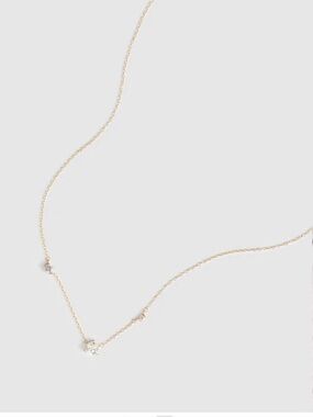 NWT Madewell Demi-Fine Crystal Station Necklace